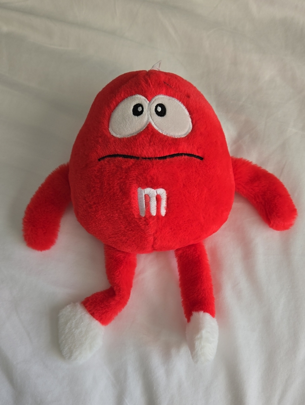 Red Plush M&M's Character Toy with Embroidered 'm' - Kids Soft Toy